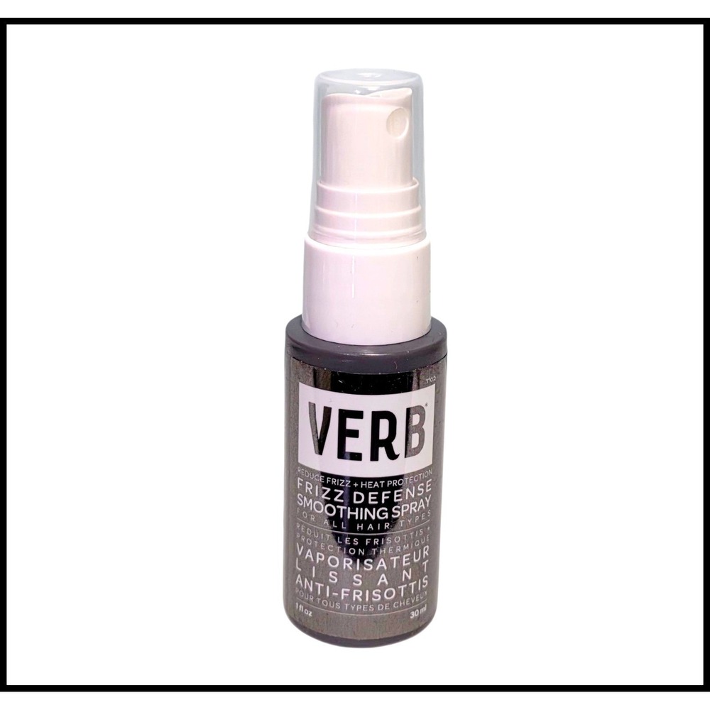 VERB Frizz Defense Smoothing Spray for All Hair Types Heat Protection 1oz 30ml